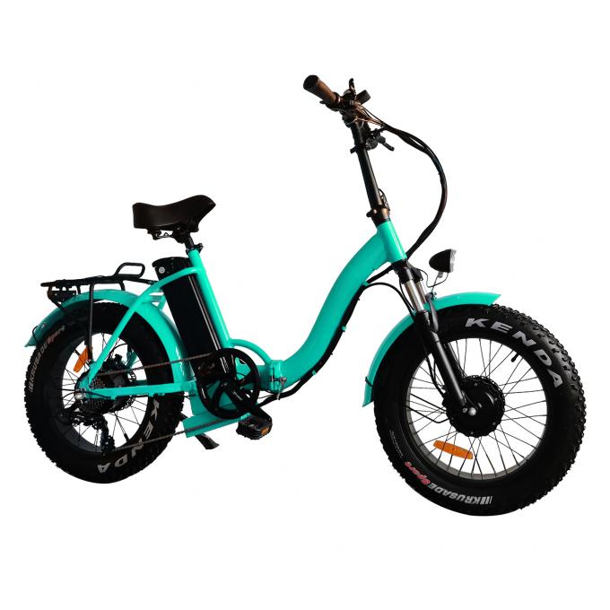 Off Road Yağ Lastik Elektrikli Bisiklet Çocuk Koltuğu ile Katlanabilir Elektrikli Yağ Lastik Ebikes 2