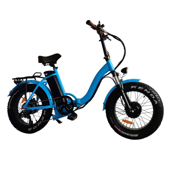 Off Road Yağ Lastik Elektrikli Bisiklet Çocuk Koltuğu ile Katlanabilir Elektrikli Yağ Lastik Ebikes 4