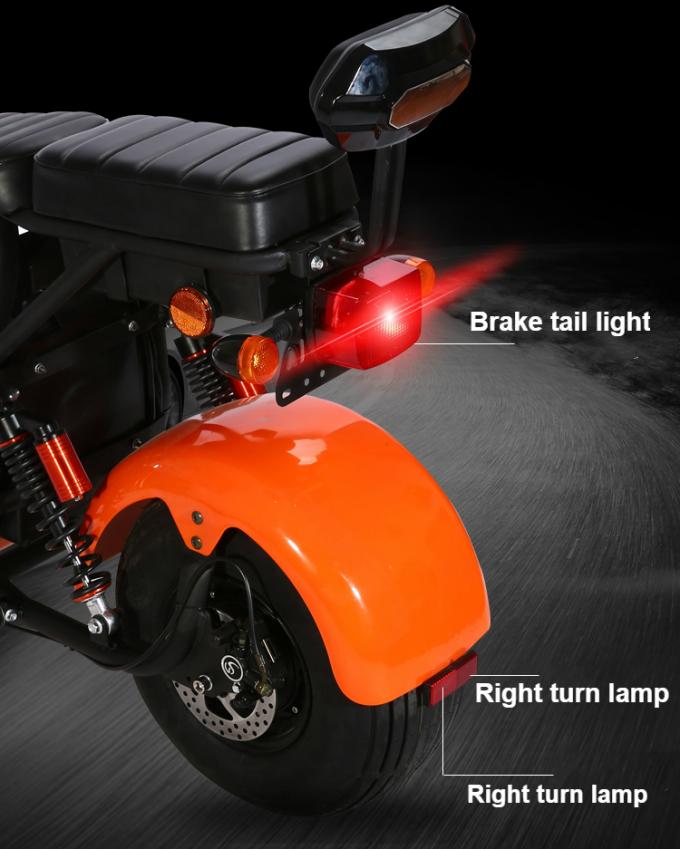 Fat Tire Harley Citycoco Elektrikli Scooter 2000w 2 Tekerlek Uzun Menzilli 13